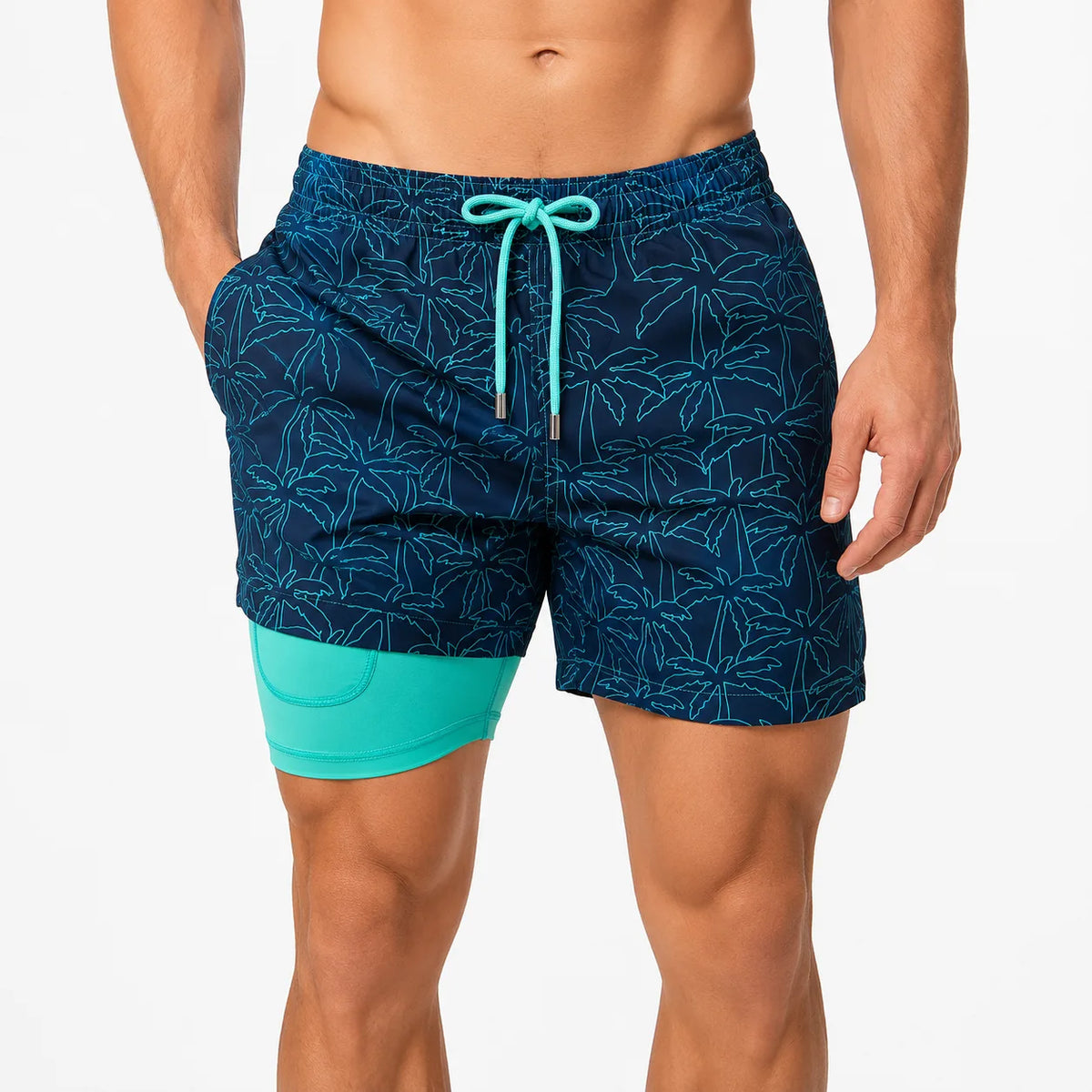 Alec | Men's Compression-Lined Quick-Dry Swim Shorts