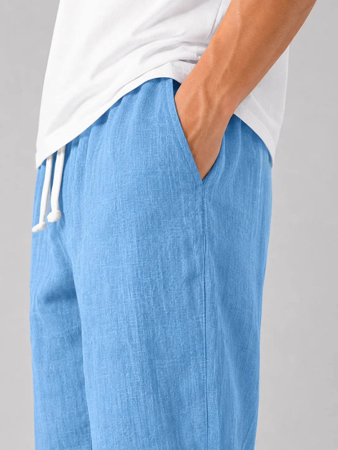 Reuben | Men's Relaxed Fit Linen Blend Jogger Trousers