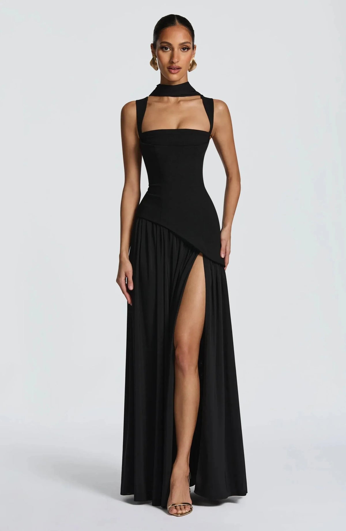 Bettina | Women's A-Line Sleeveless Fitted-Waist Maxi Dress