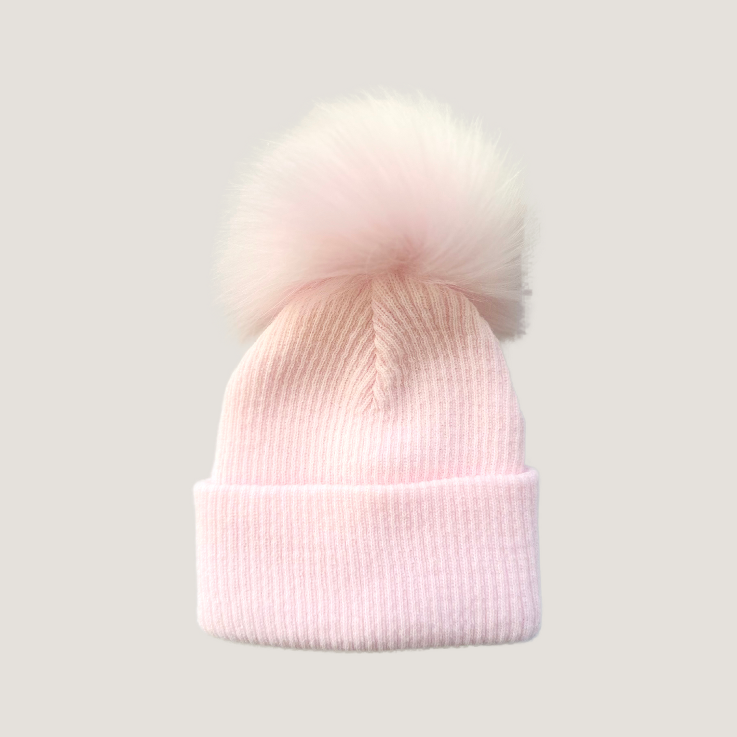 Baby Hat with Pom Pom | Pink