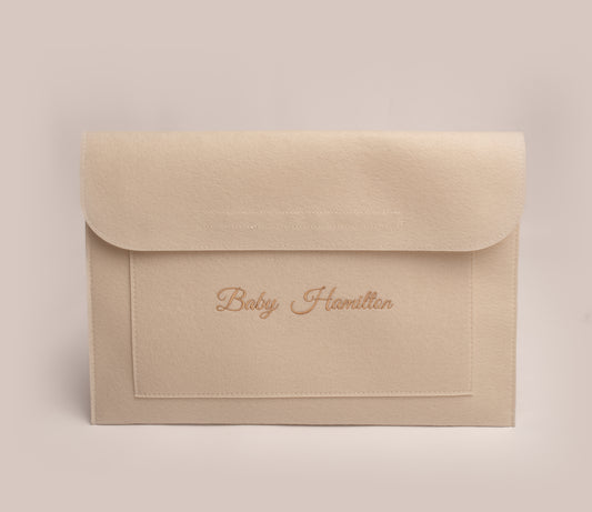 Personalised Embroidered Pregnancy Baby Document Folder