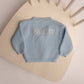 Ribbed Knitted Baby Cardigan | Sky