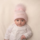 Baby Hat with Pom Pom | Pink