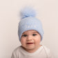 Baby Hat with Pom Pom | Blue