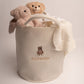 Teddy Felt Toy Trug | Soft White