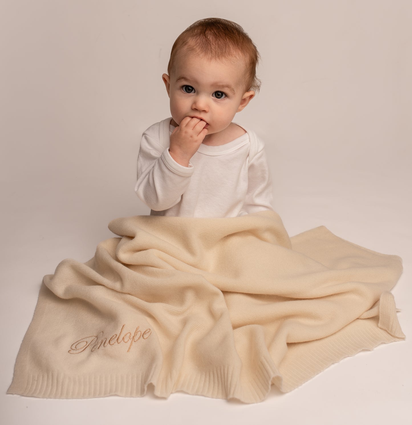 Merino Cashmere Blend Baby Blanket | Cream