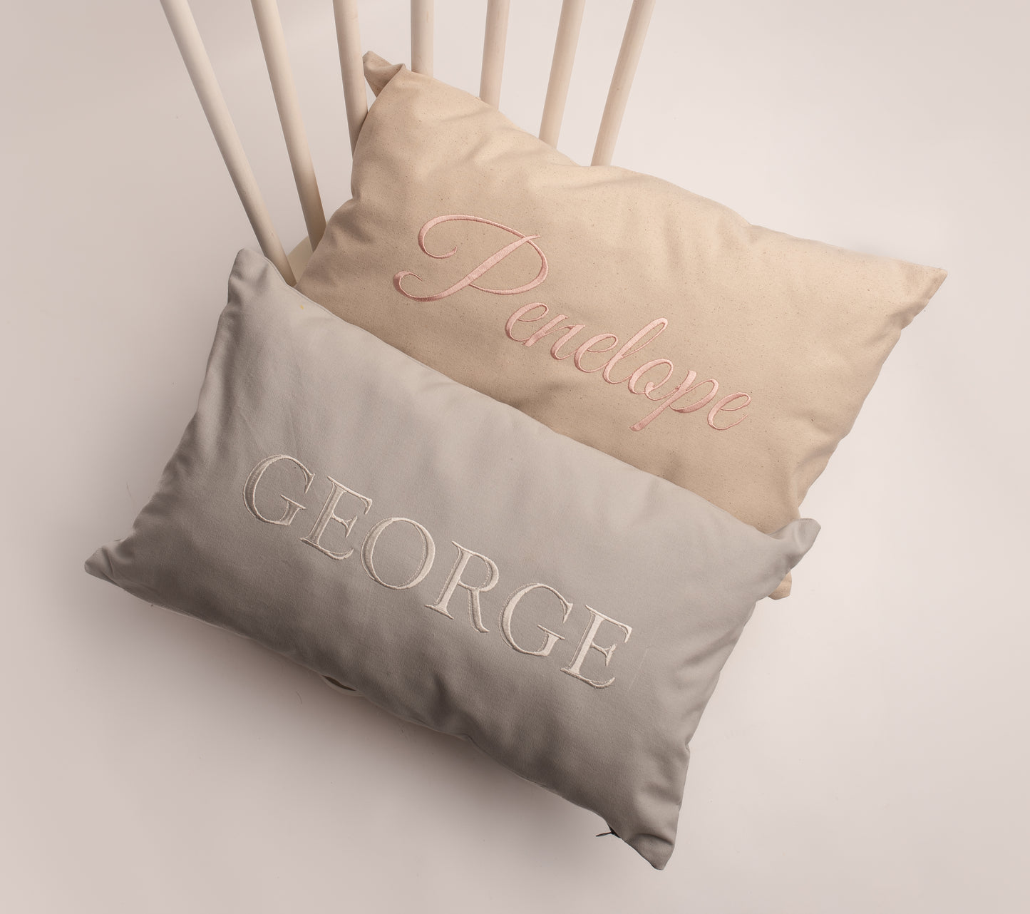 Cotton Canvas Cushion | Light Grey