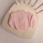 Ribbed Knitted Baby Cardigan | Pink