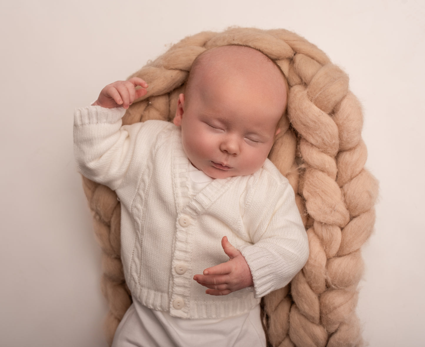 Baby Knitted Cardigan | White