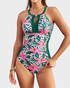 Full Coverage Colour Block One-Piece Swimsuit for Women image 31