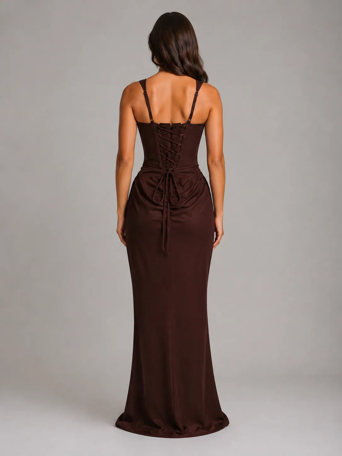 Jacqueline | Women's Corset Draped Maxi Dress for Evening Occasions