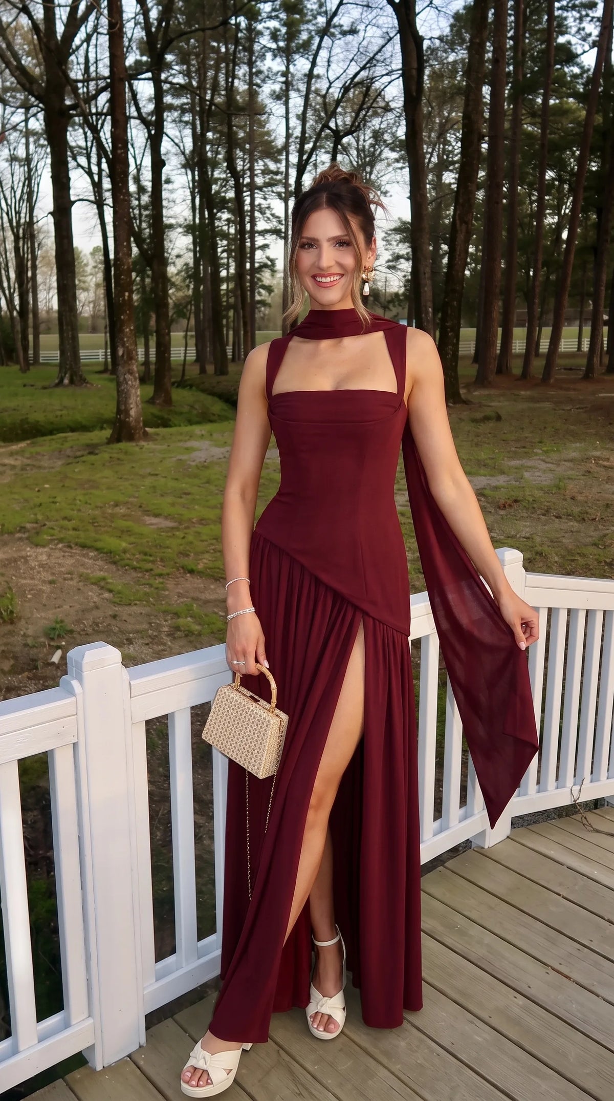 Elegant Maxi Dress with Thigh Split for Women image 13