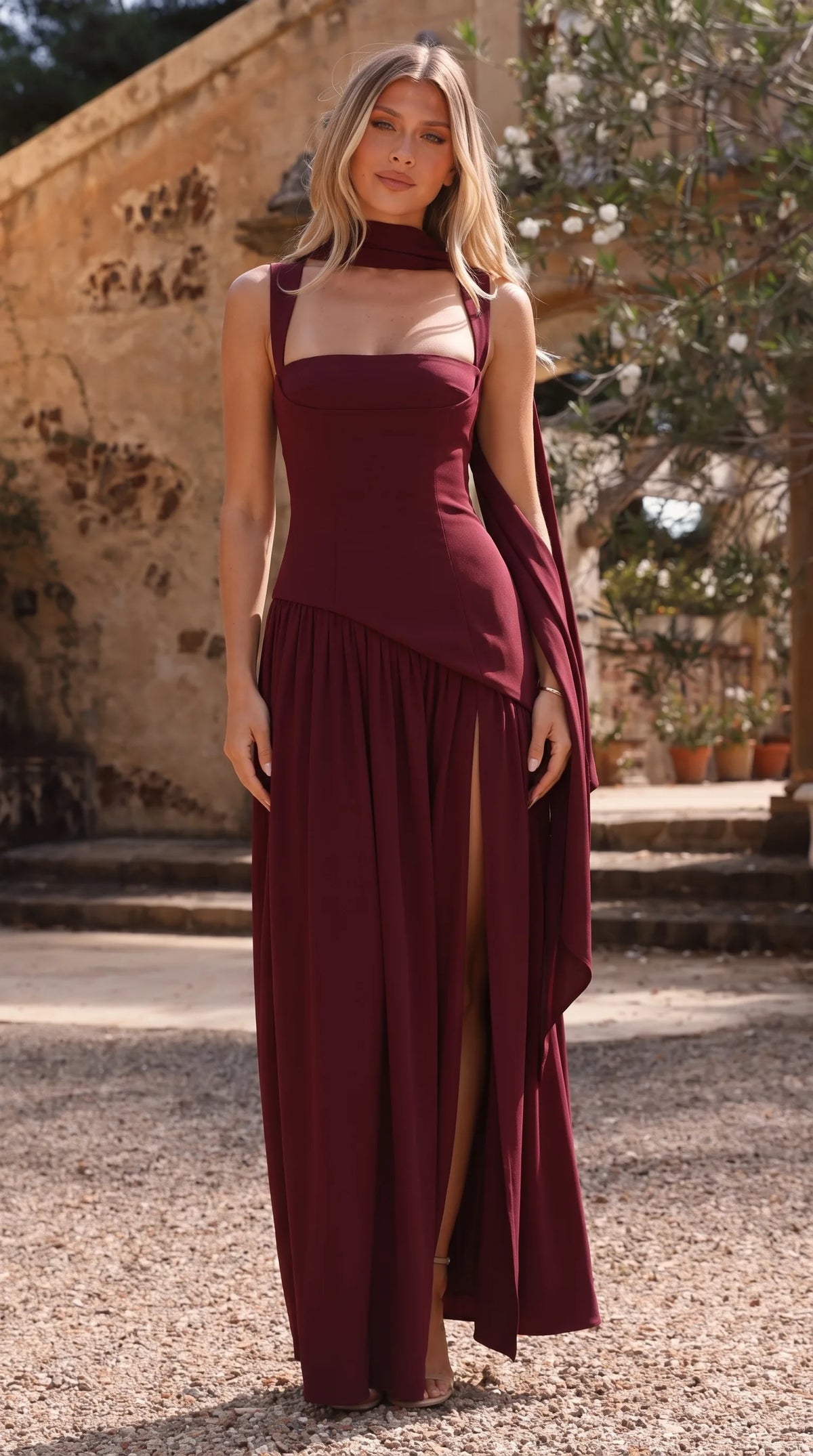 Elegant Maxi Dress with Thigh Split for Women image 15