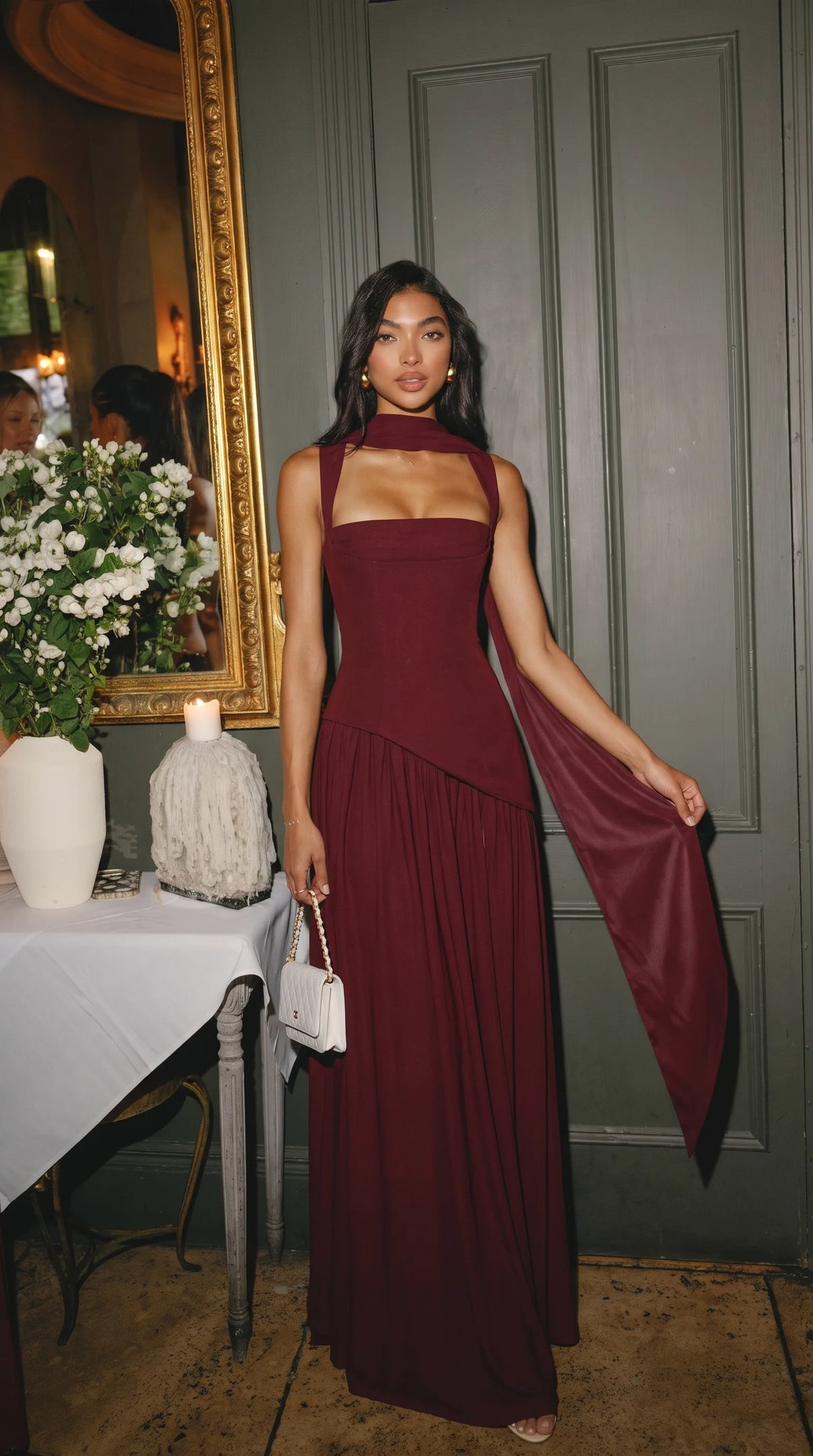 Elegant Maxi Dress with Thigh Split for Women image 16