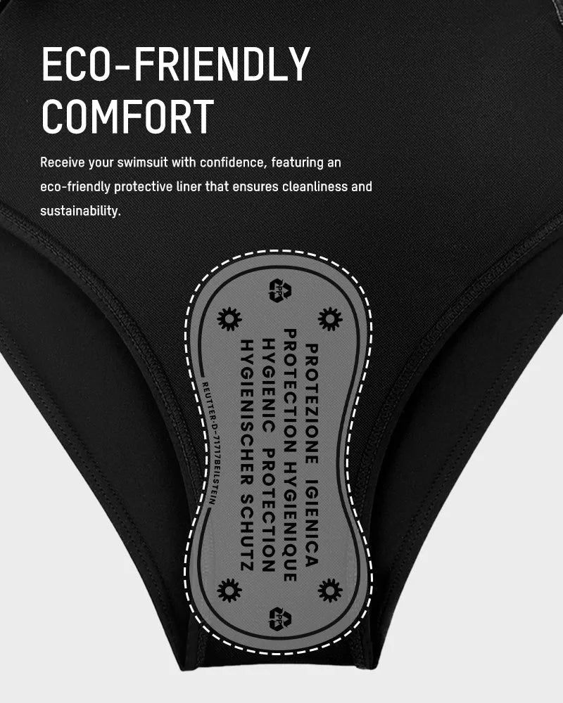 High Waisted Tummy Control Colour Block Bikini for Women image 33