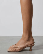 Kitten Heel Crossover Strap Thong Sandals for Women image 12