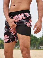 Men's Compression-Lined Quick-Dry Swim Shorts image 11
