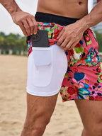 Men's Compression-Lined Quick-Dry Swim Shorts image 15
