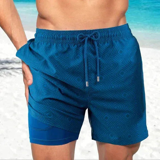 Men's Compression-Lined Quick-Dry Swim Shorts image 19