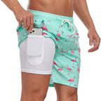 Men's Compression-Lined Quick-Dry Swim Shorts image 20