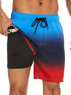 Men's Compression-Lined Quick-Dry Swim Shorts image 9