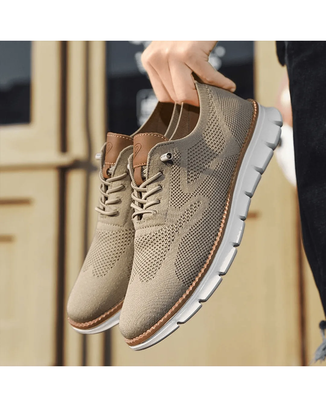 Men's Knit Comfort Sneakers with Cushioned Sole image 10