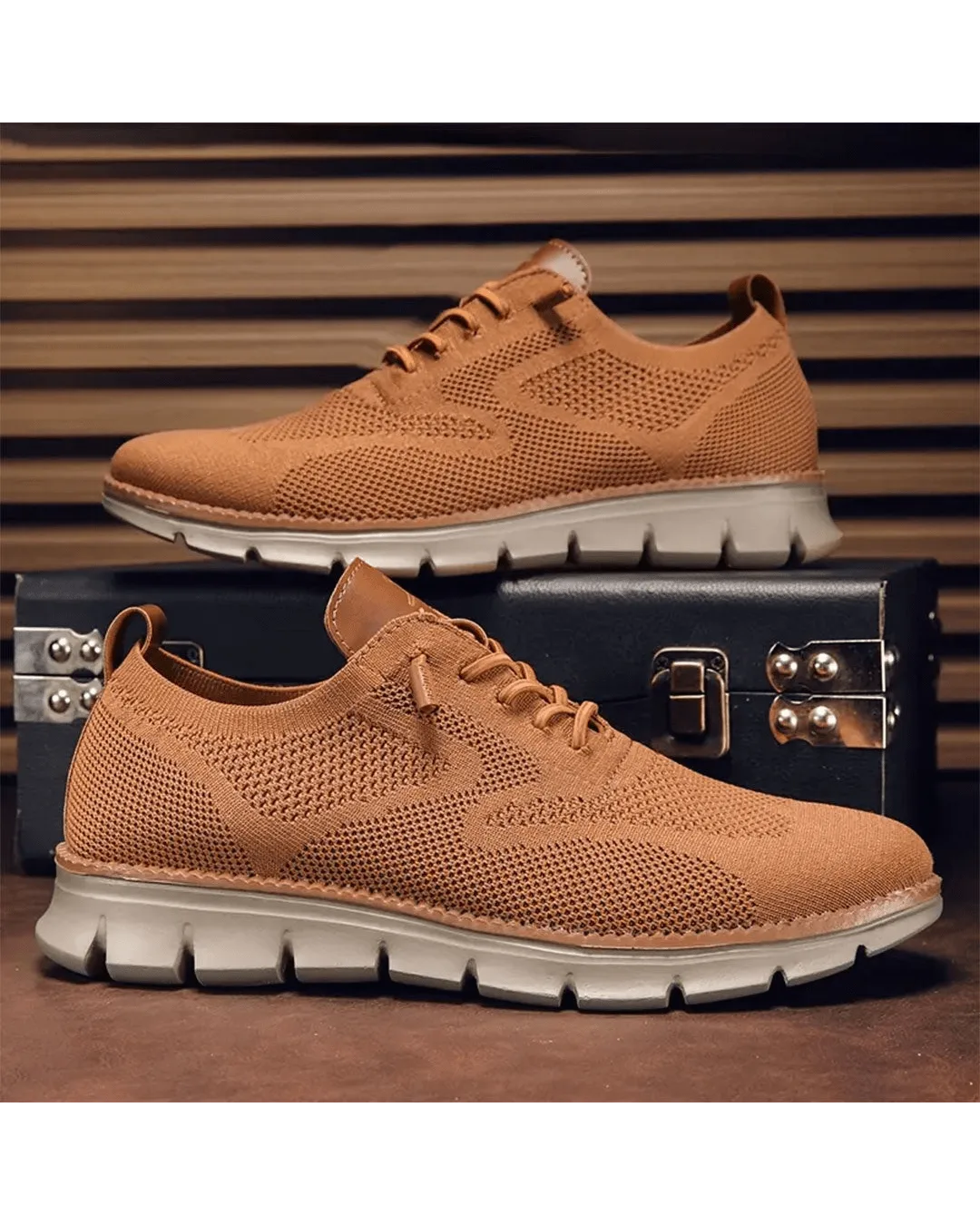 Men's Knit Comfort Sneakers with Cushioned Sole image 9