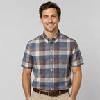 Men's Oxford Cotton Short-Sleeve Check Shirt image 19