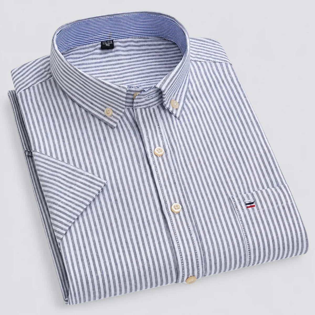 Men's Oxford Cotton Short-Sleeve Check Shirt image 24