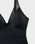 Slimming Mesh Sarong One-Piece Swim Dress for Women image 28