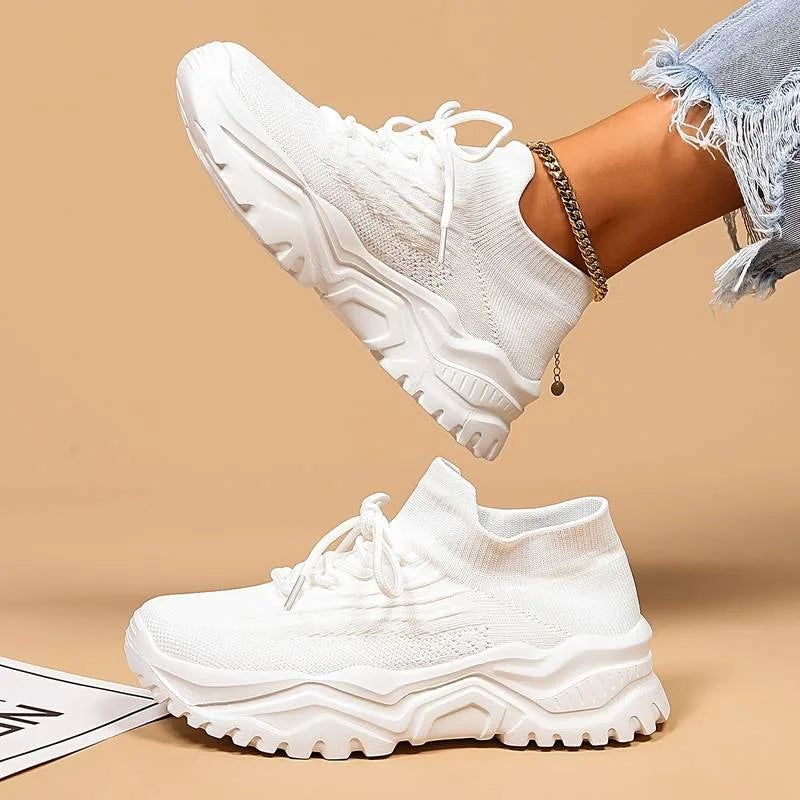 Orthopedic Knit Chunky Sneakers with Arch Support