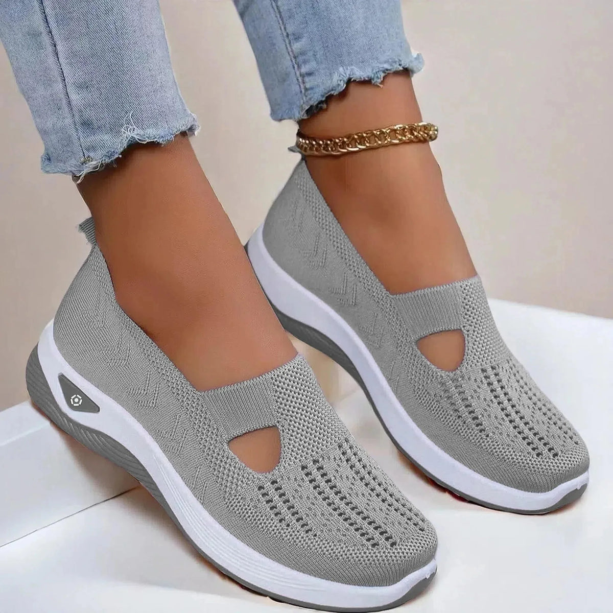 Orthopedic Knit Slip-On Shoes with Arch Support