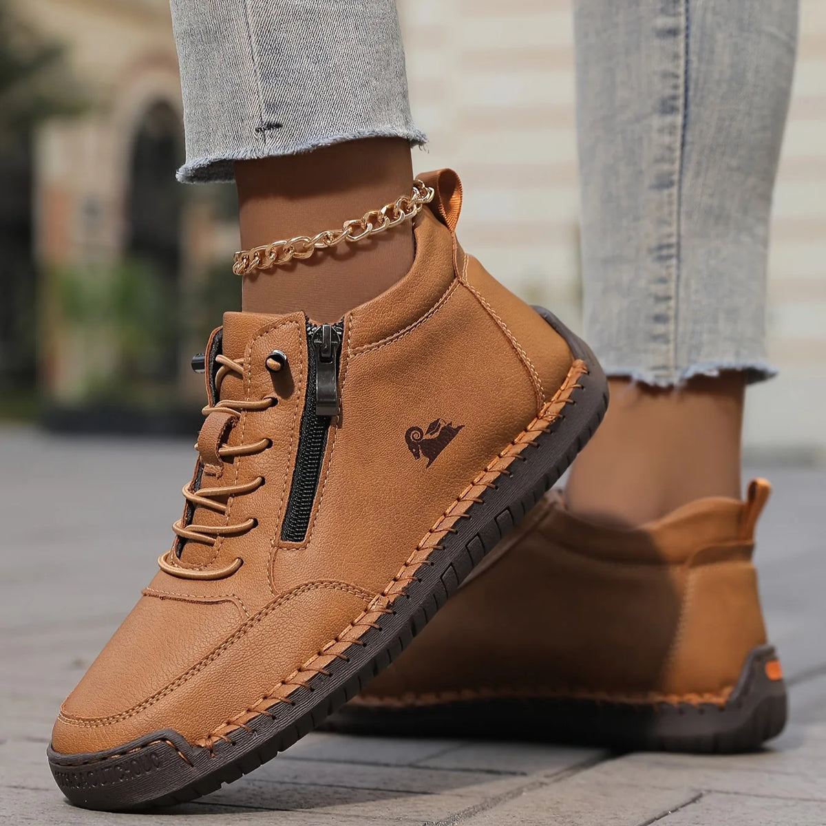 Orthopedic Leather Ankle Boots with Arch Support for Women image 18