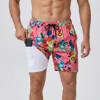 Quick-Dry Boardshorts with Built-In Compression Liner for Men image 10