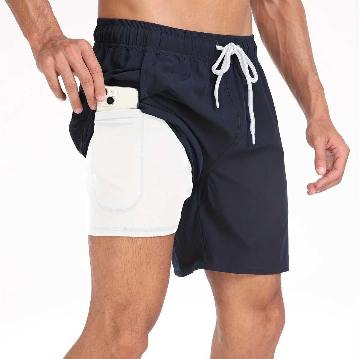 Alan | Men's Quick-Dry Boardshorts with Compression Liner and Pocket