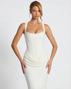 Elegant Satin Corset Maxi Dress for Women image 11