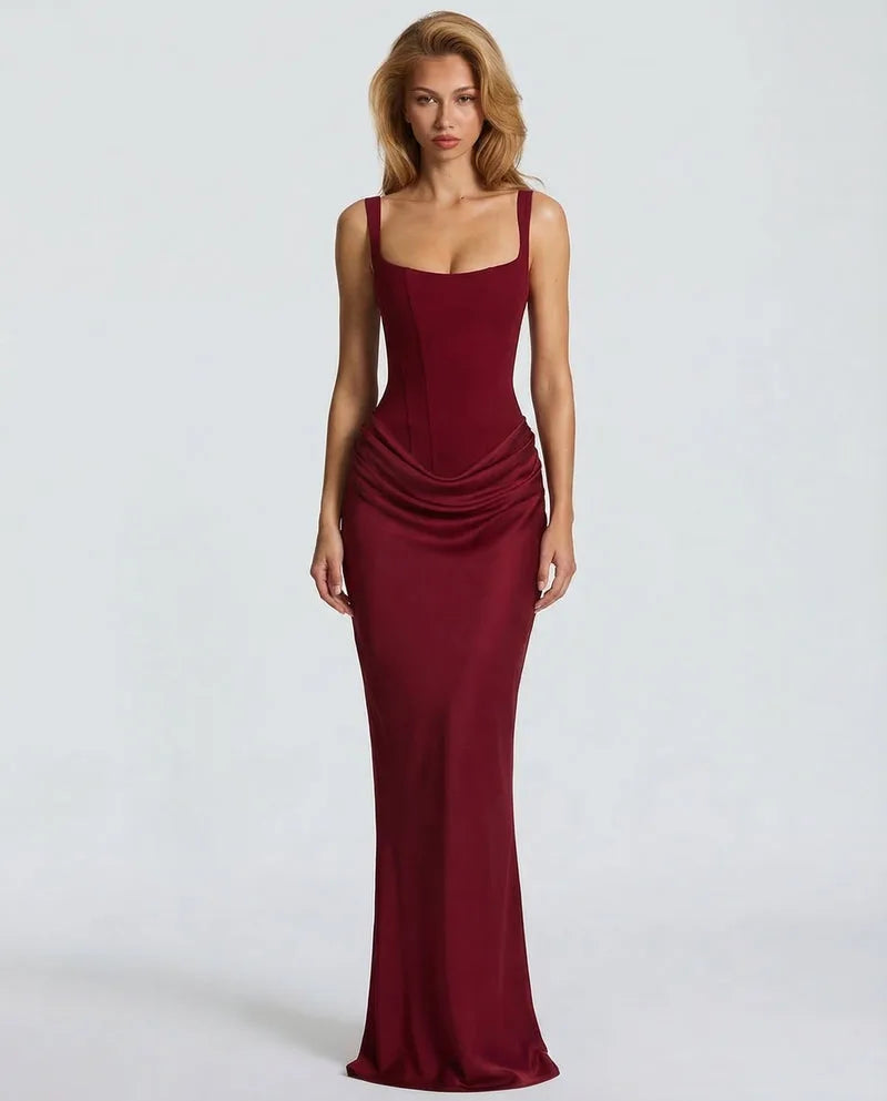 Elegant Satin Corset Maxi Dress for Women image 13