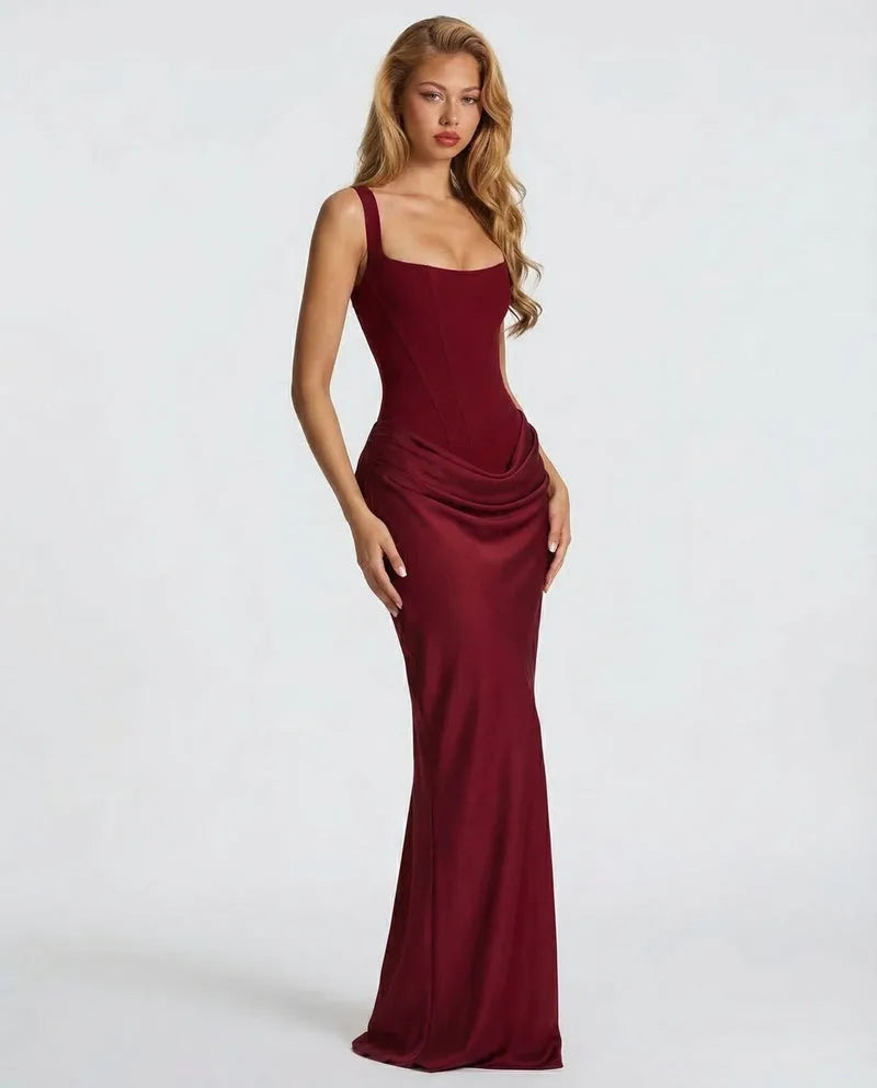 Elegant Satin Corset Maxi Dress for Women image 15