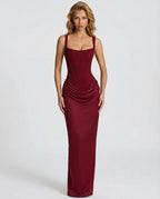 Elegant Satin Corset Maxi Dress for Women image 16