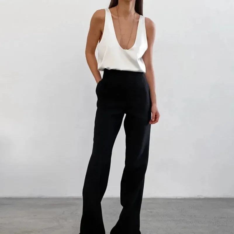 Women's Satin Sleeveless Scoop Neck Tank Top image 10