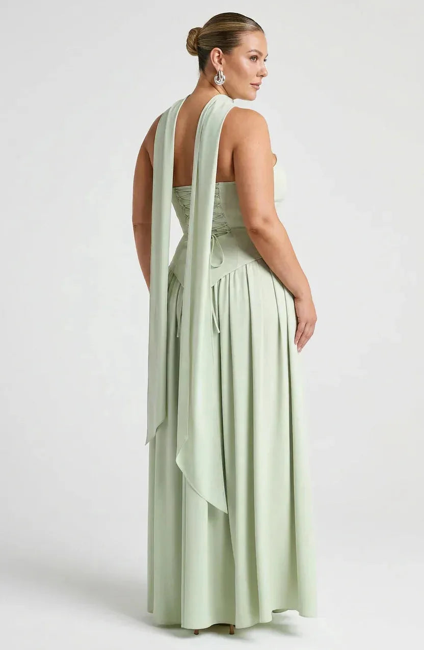 Strapless Corset Maxi Dress with Thigh Slit for Women image 12