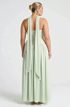 Strapless Corset Maxi Dress with Thigh Slit for Women image 13