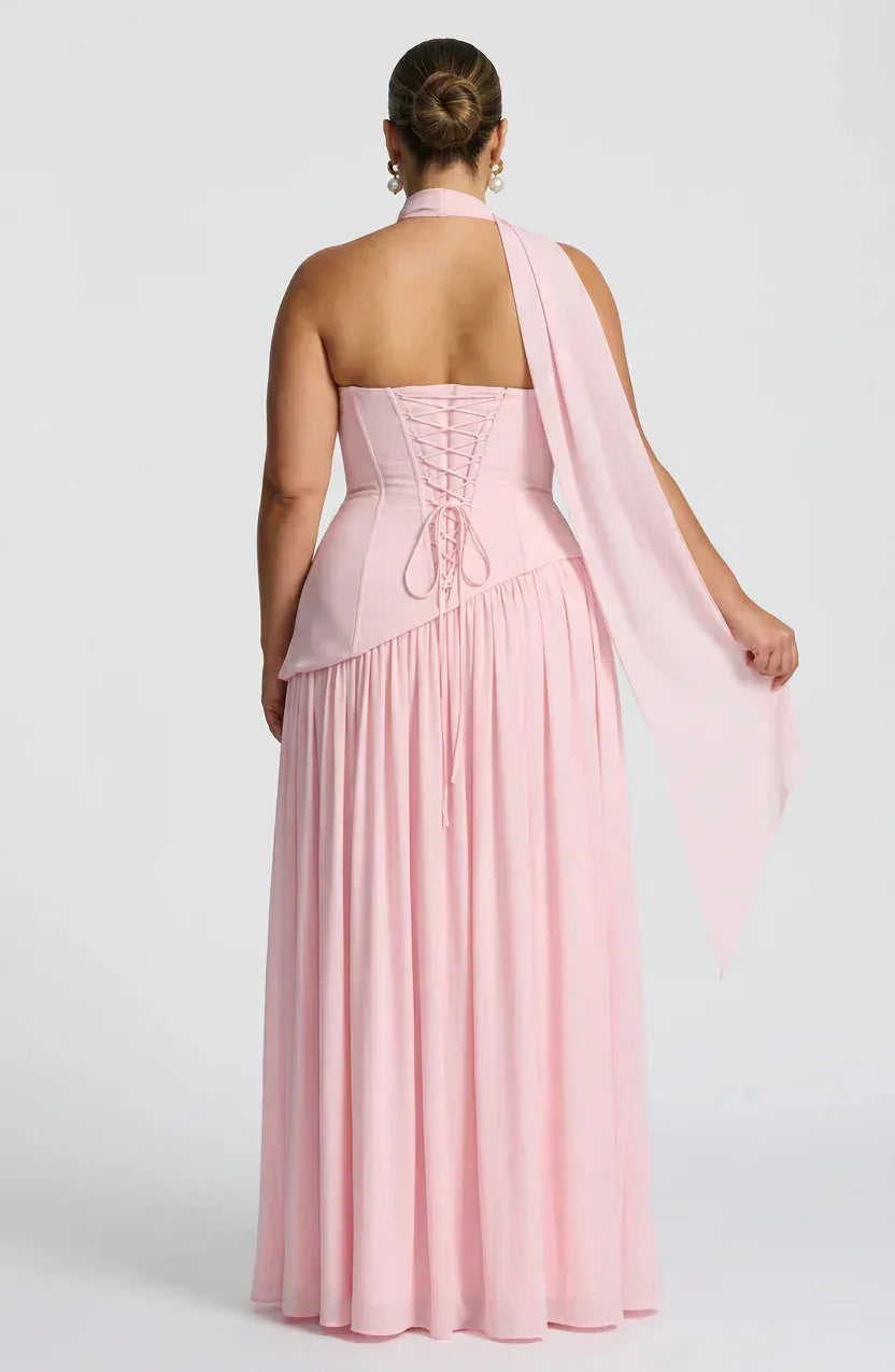 Strapless Corset Maxi Dress with Thigh Slit for Women image 17