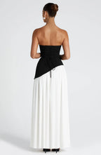 Strapless Maxi Gown with Matching Scarf for Women image 11