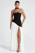 Strapless Maxi Gown with Matching Scarf for Women image 12