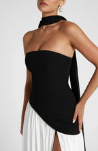 Strapless Maxi Gown with Matching Scarf for Women image 13