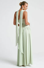 Strapless Maxi Gown with Matching Scarf for Women image 16