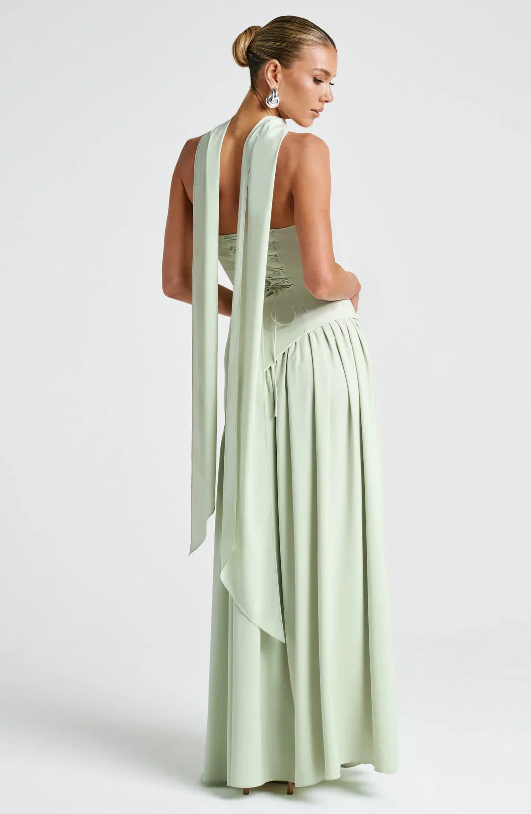 Strapless Maxi Gown with Matching Scarf for Women image 16