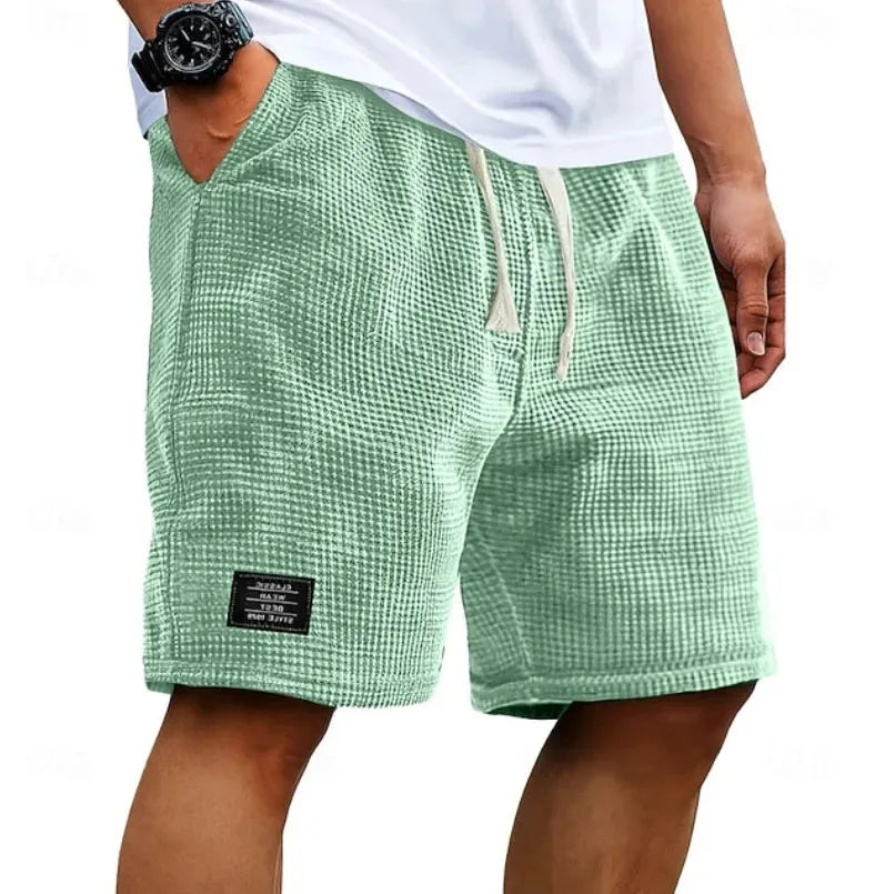 Men's Waffle-Knit Casual Summer Shorts image 11