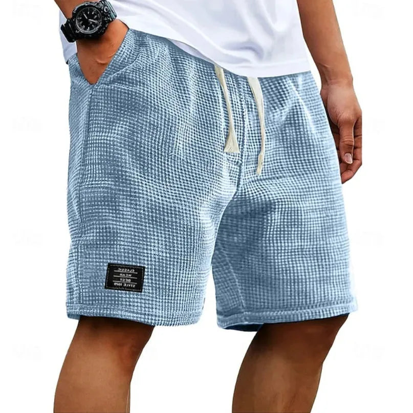 Men's Waffle-Knit Casual Summer Shorts image 12